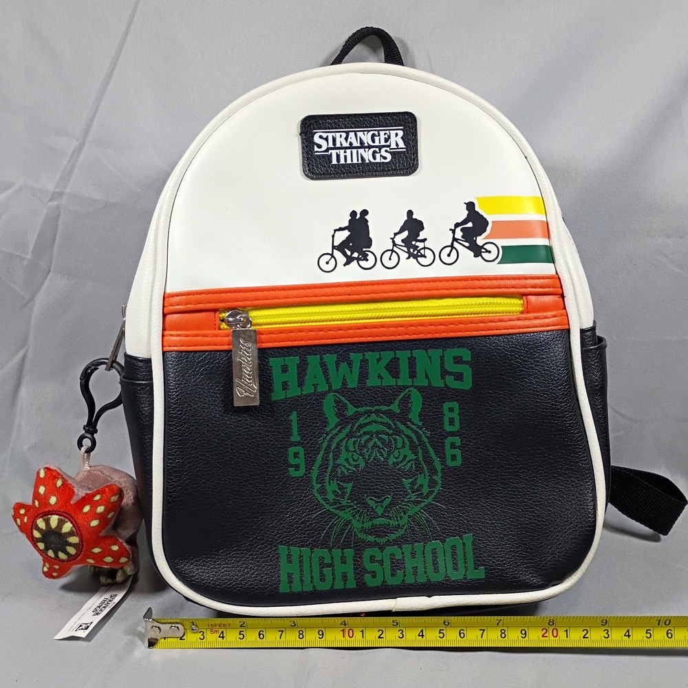 Stranger Things Hawkins High School Mini Backpack w/ Demogorgon Plush Charm